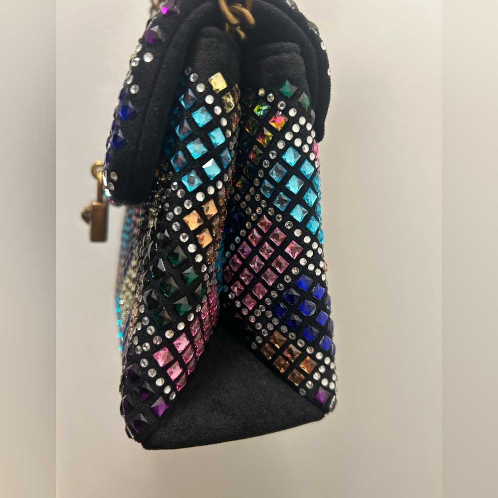 Kurt Geiger The Brixton Multicolor Embellished 2 Way Chain Bag NWT - Picture 6 of 16